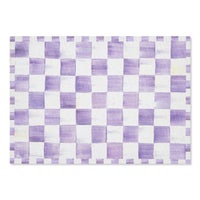 Violet Checkered 2' x 3' Washable Rug