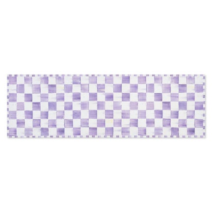 Violet Checkered 2'6" x 8' Washable Runner