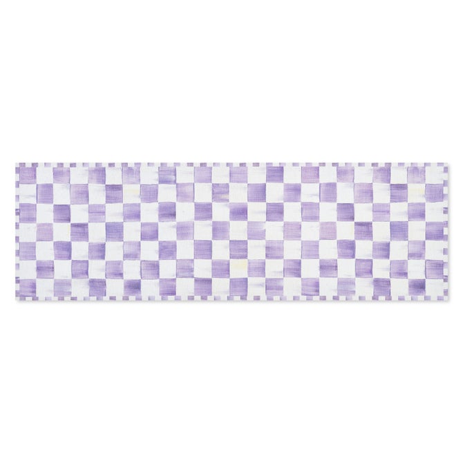 Violet Checkered 2'6" x 8' Washable Runner image number 0
