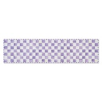 Violet Checkered 2'6" x 10' Washable Runner