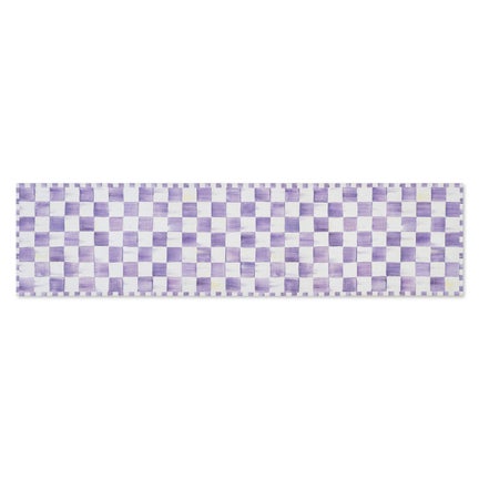 Violet Checkered 2'6" x 10' Washable Runner