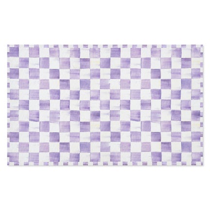 Violet Checkered 3' x 5' Washable Rug