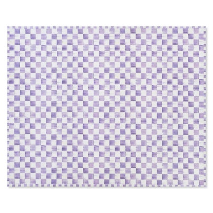Violet Checkered 8' x 10' Washable Rug