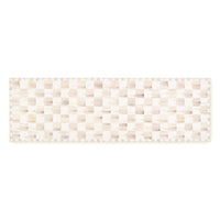 Mocha Checkered Washable Rug