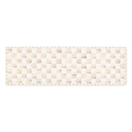 Mocha Checkered 2'6" x 8' Washable Runner