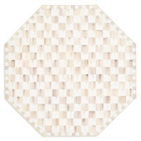 Mocha Checkered Washable Rug