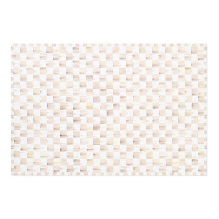 Mocha Checkered 5' x 7'6" Washable Rug