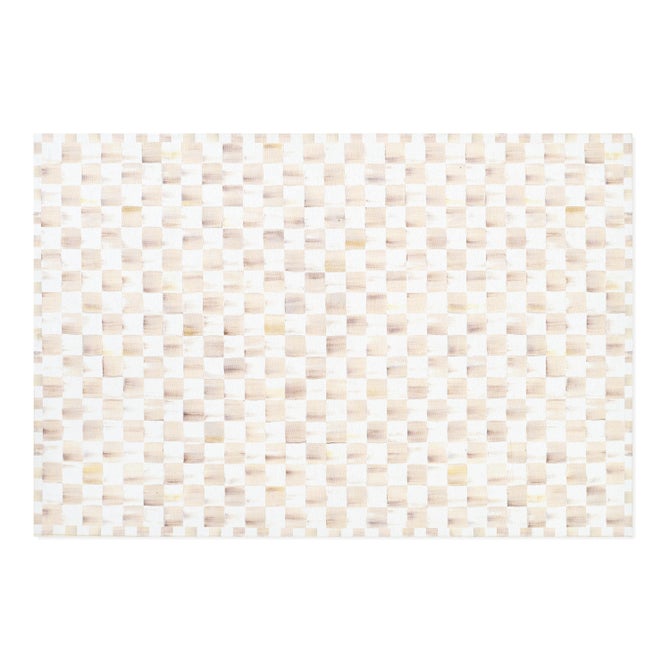 Mocha Checkered Washable Rug image number 3