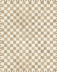 Mocha Checkered 8' x 10' Washable Rug