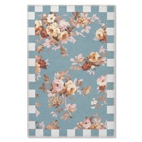 Slate Wild Rose 2' x 3' Washable Rug