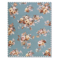 Slate Wild Rose 8' x 10' Washable Rug
