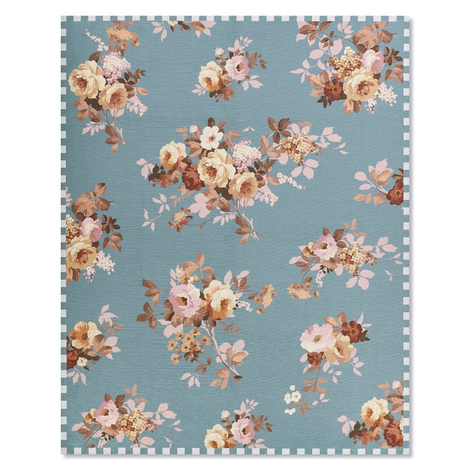 Slate Wild Rose 8' x 10' Washable Rug image number 0