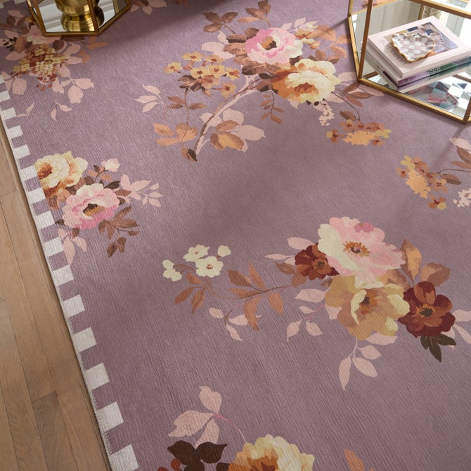 Taupe Wild Rose 8' x 10' Washable Rug image number 4