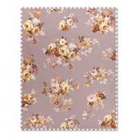 Taupe Wild Rose 8' x 10' Washable Rug