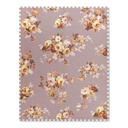 Taupe Wild Rose 8' x 10' Washable Rug