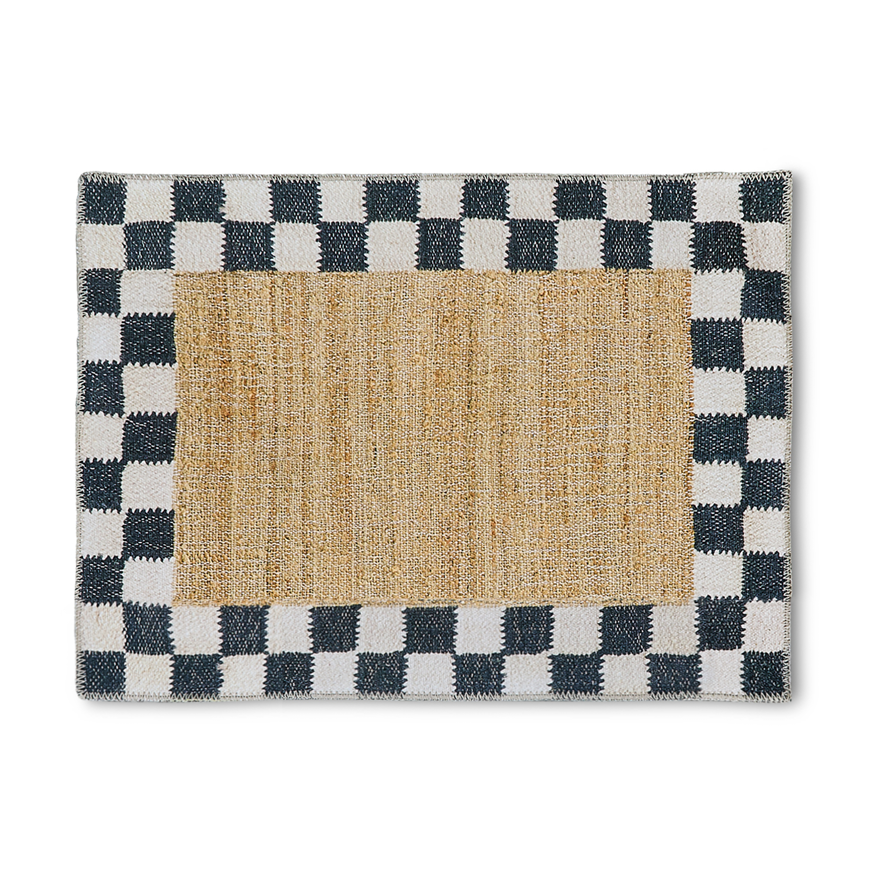MacKenzie-Childs Naturals Check 2' x 3' Washable Rug