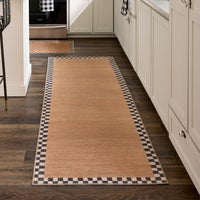 Naturals Check 2'6" x 8' Washable Runner