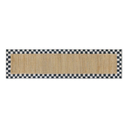 Naturals Check 2'6" x 10' Washable Runner