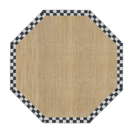 Naturals Check 6' Octagon Washable Rug