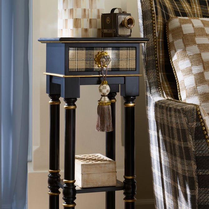 Mocha Check Tassel image number 1