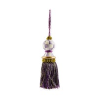 Violet Check Tassel