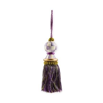 Violet Check Tassel