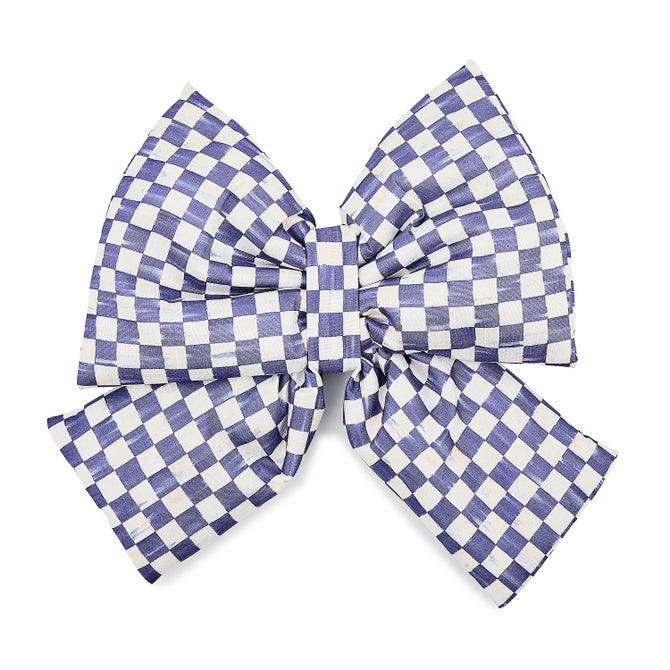 Violet Check Medium Bow image number 0