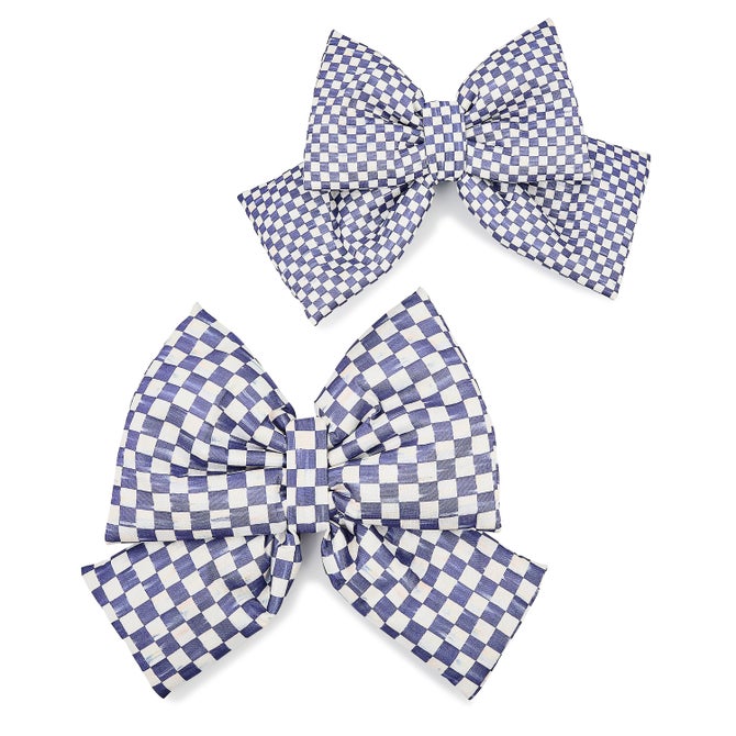 Violet Check Small Bow image number 1