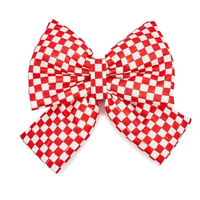 Red Check Medium Bow image number 0