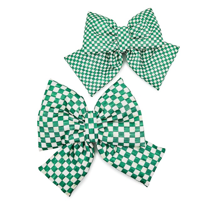 Green Check Medium Bow image number 1