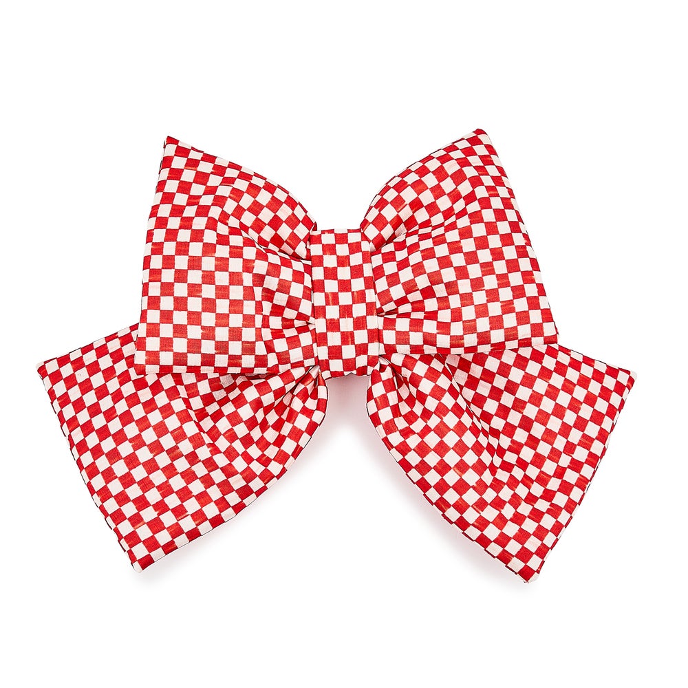 Red Check Small Bow mackenzie-childs Panama imagen 1 Red Check Small Bow mackenzie-childs Panama imagen 1