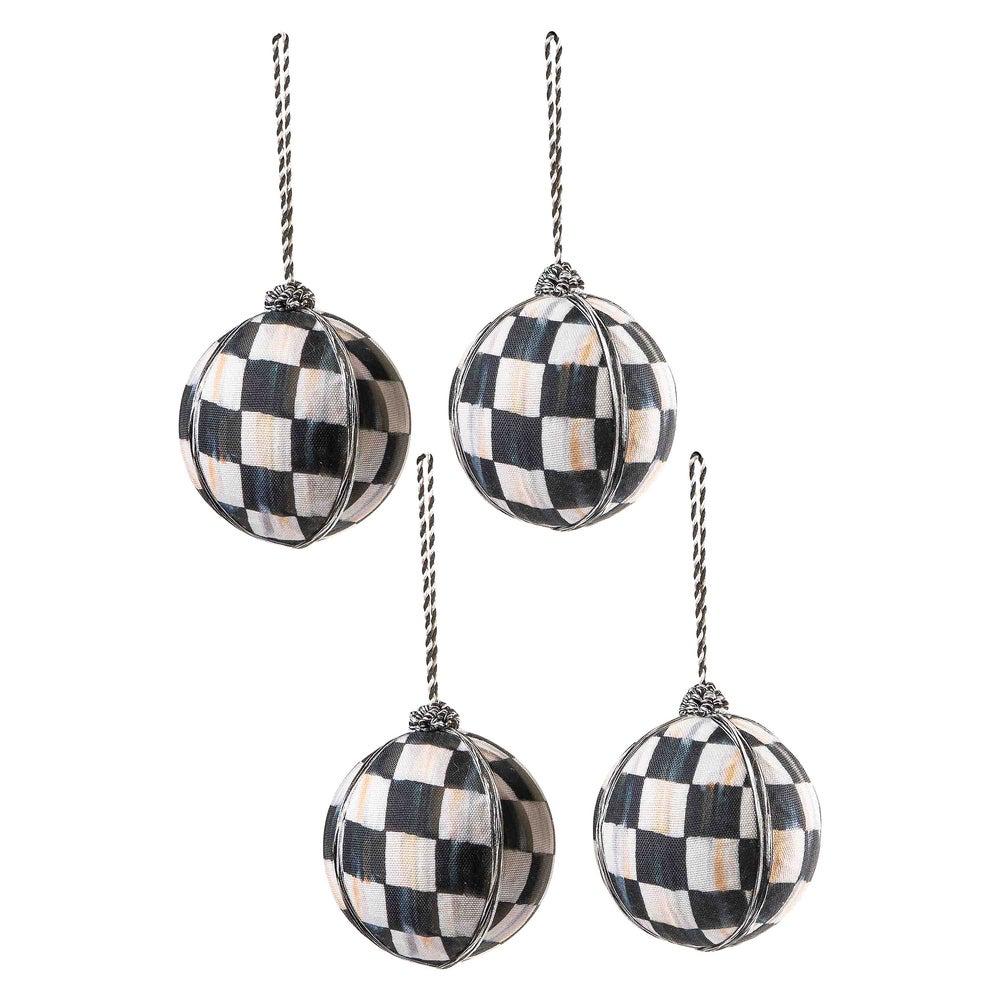 Courtly Check Large Ball Ornaments, Set of 4 mackenzie-childs Panama imagen 1