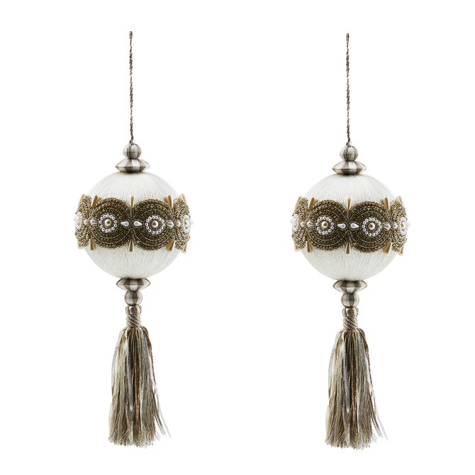 Crystal Palace Pearl 5" Ball Tassels, Set of 2 image number 0