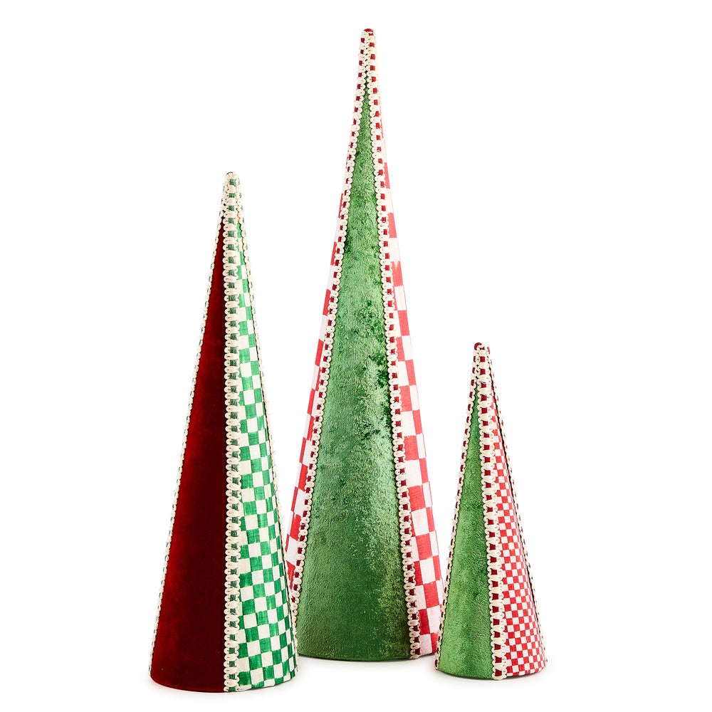 Check It Out Fabric Cone Trees, Set of 3 mackenzie-childs Panama imagen 1