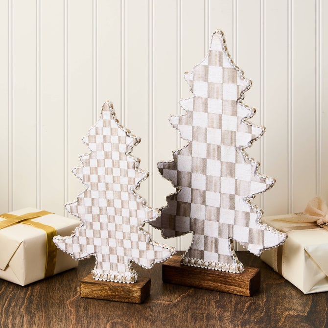 Mocha Check Forest Trees, Set of 2 image number 4