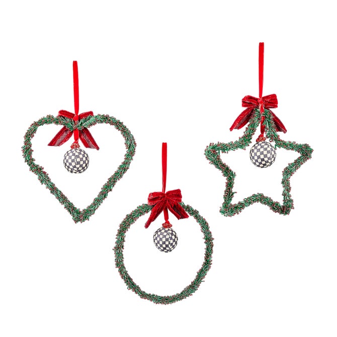 Holly Beaded Large Ornaments, Set of 3 image number 0