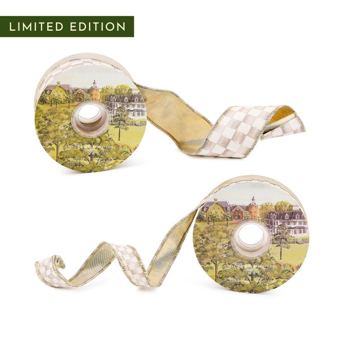 Mocha Check Ribbon, Set of 2 image number 0