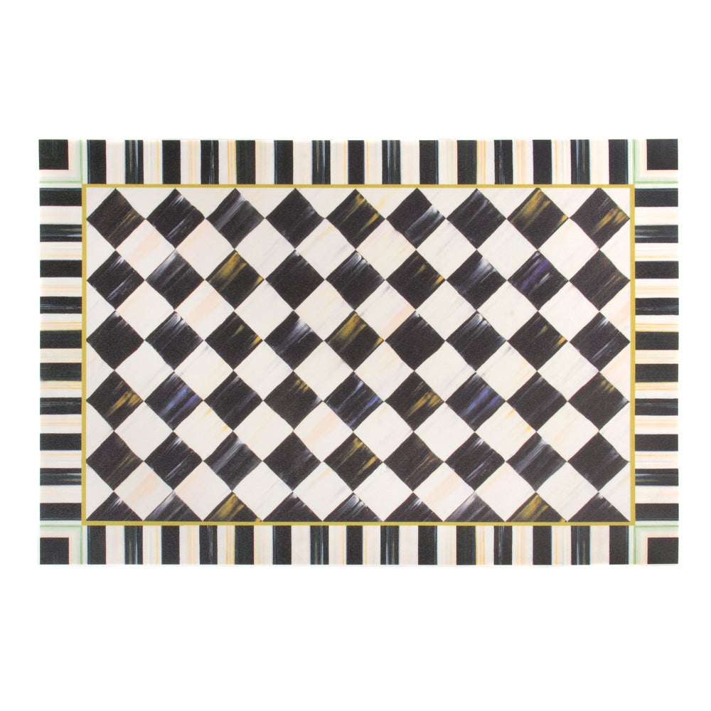 Check Floor Mat - Courtly Check, 2' x 3' mackenzie-childs Panama imagen 1