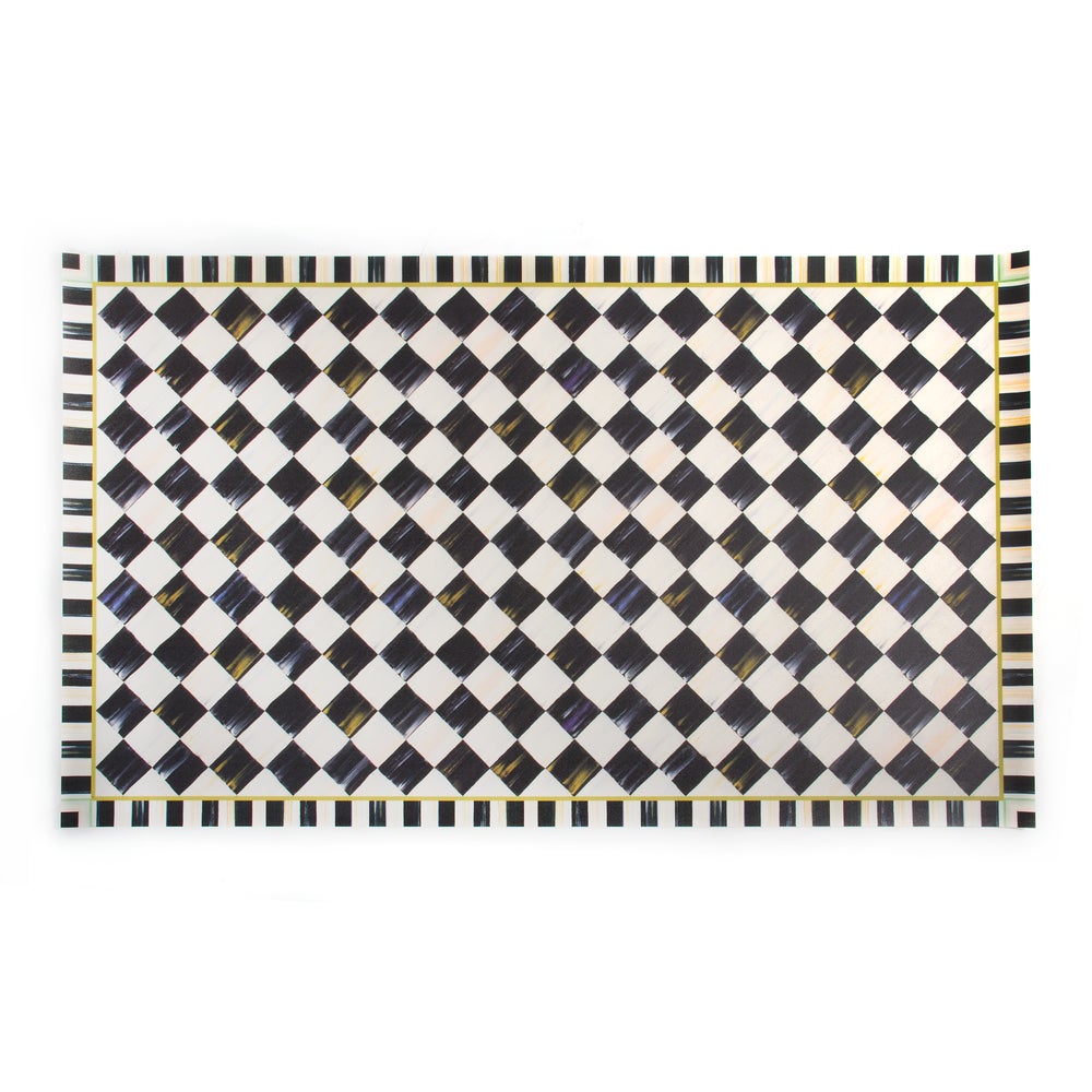 Check Floor Mat - Courtly Check, 3' x 5' mackenzie-childs Panama imagen 1