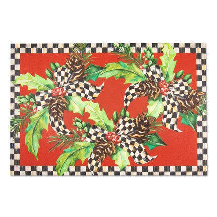 Holly Holiday Floor Mat - 2' x 3'
