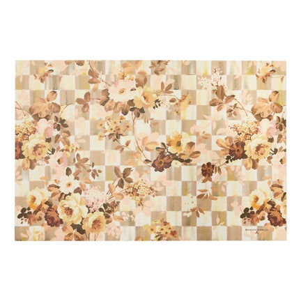 Wild Rose Floral Check 2' x 3' Floor Mat
