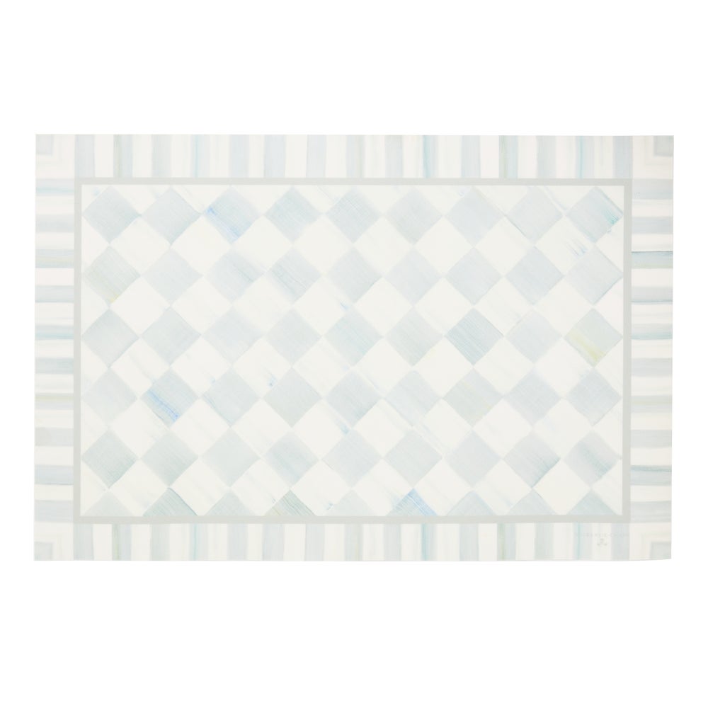Check Floor Mat - Sterling Check, 2' x 3' mackenzie-childs Panama imagen 1