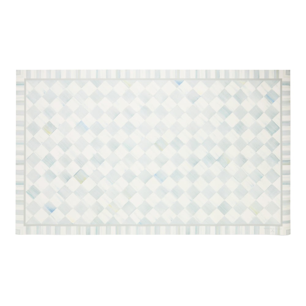 Check Floor Mat - Sterling Check, 3' x 5' mackenzie-childs Panama imagen 1
