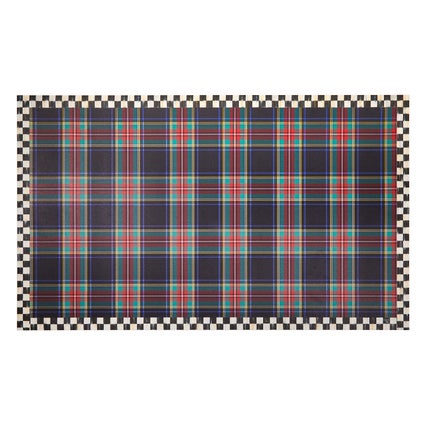 Tartan Black 3' x 5' Floor Mat