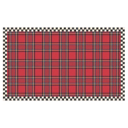 Tartan Red 3' x 5' Floor Mat