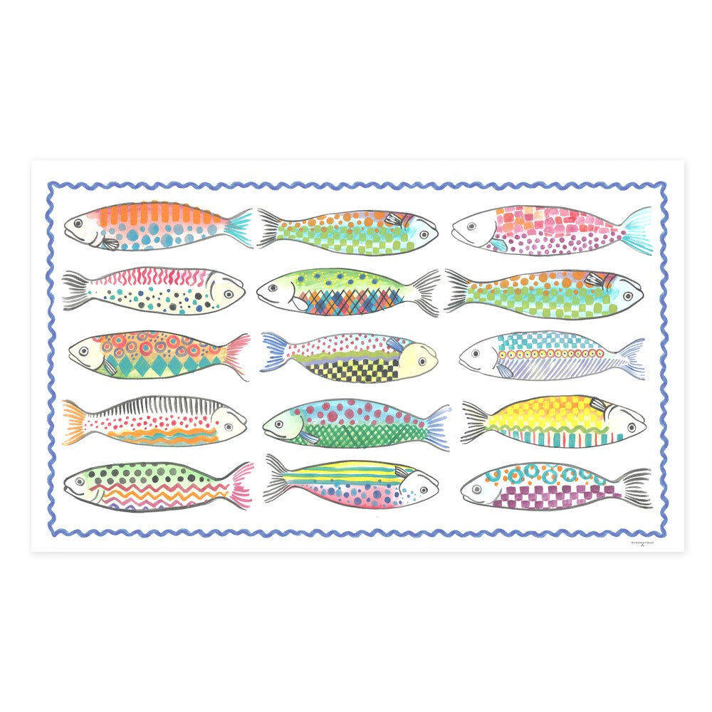 Go Fish Floor Mat mackenzie-childs Panama imagen 1 Go Fish Floor Mat mackenzie-childs Panama imagen 1