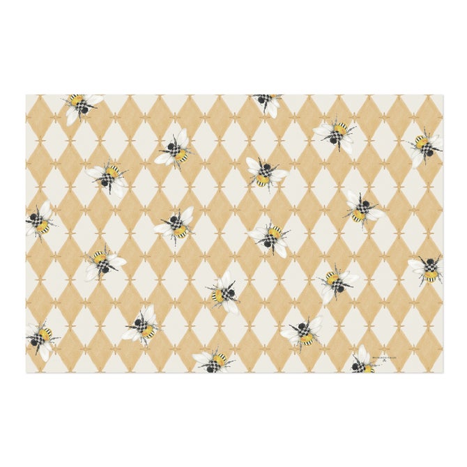 Honeycomb with Bees Floor Mat image number 1