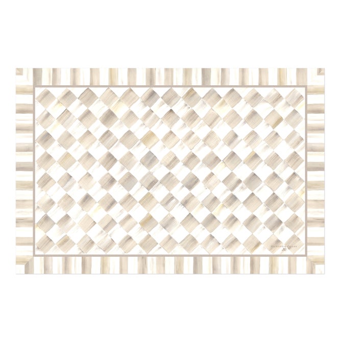Mocha Check 2' x 3' Floor Mat image number 0