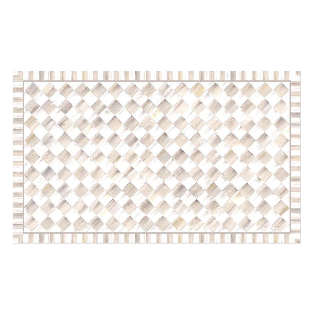 Check Floor Mat - Mocha Check, 3' x 5' mackenzie-childs Panama imagen 1