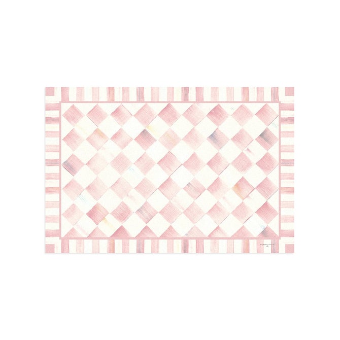 Rosy Check 2' x 3' Floor Mat image number 0